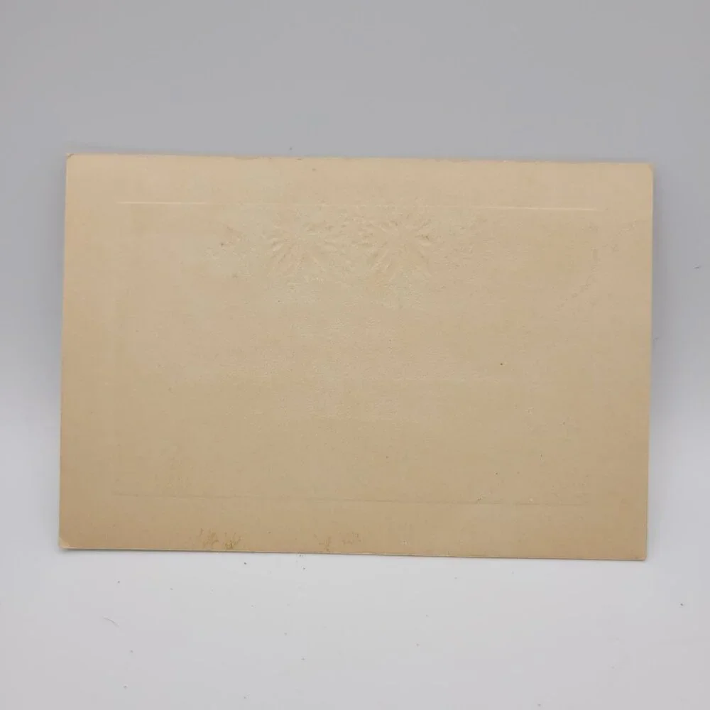 Vintage Christmas Card Esther Ruth Adolph Handwritten Poinsettia‎ Holly 5x3 Inch